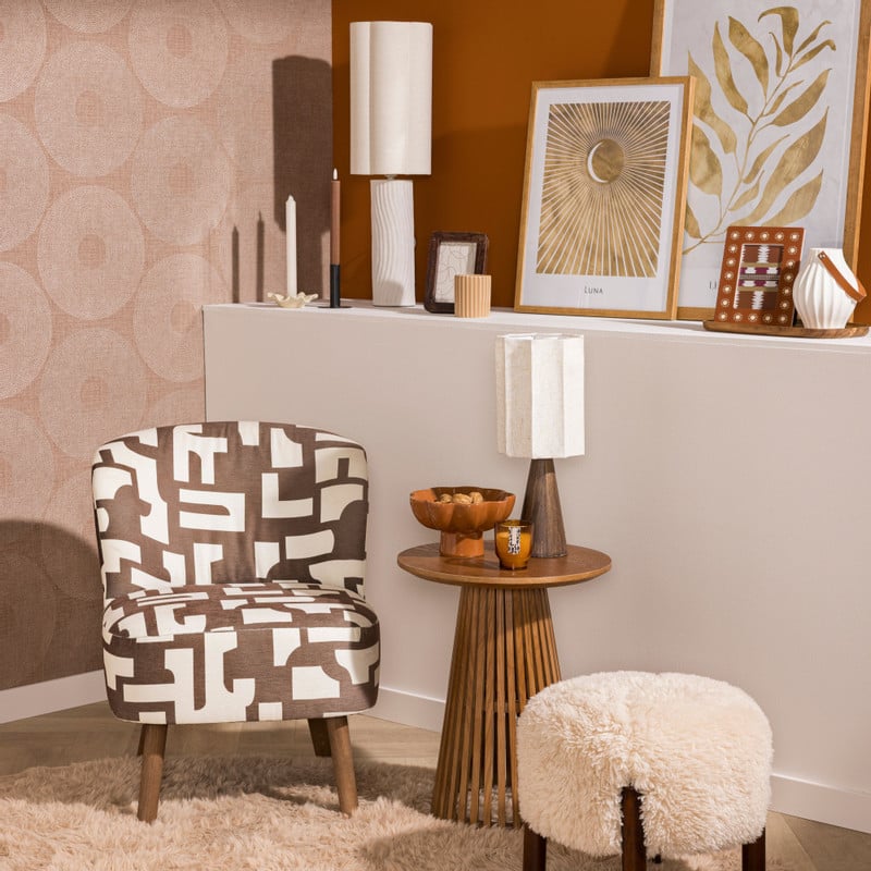 Vloerkleed fluffy - bruin -150x230 cm